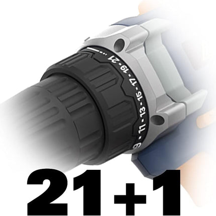 BLUE RIDGE 18V Cordless Drill Driver BR2809.1, Variable Speed Control, 21+1 Clutch Position, LED Light, 1 Battery Included - CLK Store