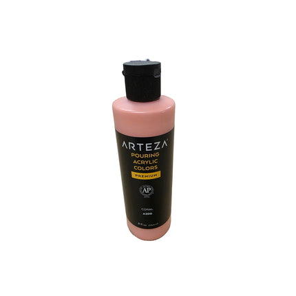 Bottle of Arteza Pouring Acrylic Colors on a white background