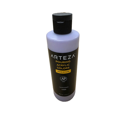 Bottle of Arteza pouring acrylic color on a white background