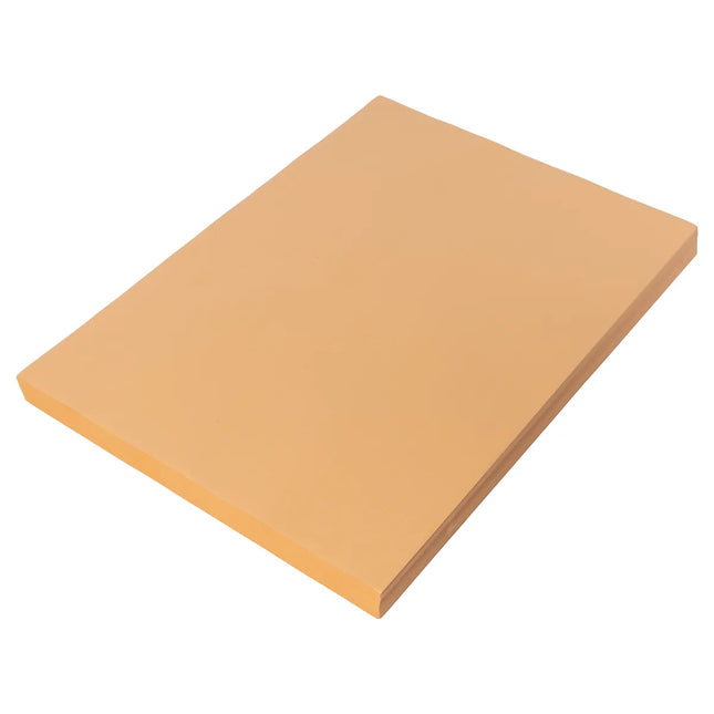 Beige cutting board on a white background