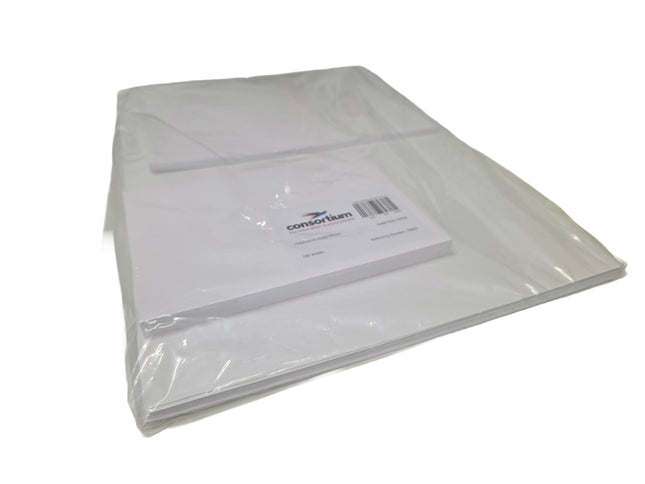 White envelopes with a visible brand label on a white background
