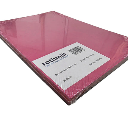 Packaged pink paper with Rothmill branding on a white background
