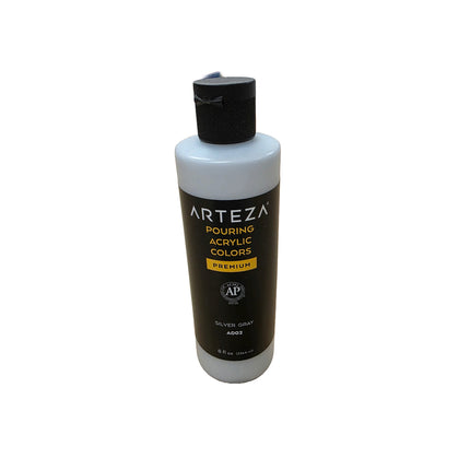 Bottle of Arteza Pouring Acrylic Colors on a white background