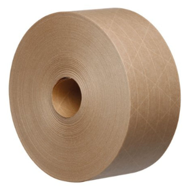Roll of brown paper on a white background