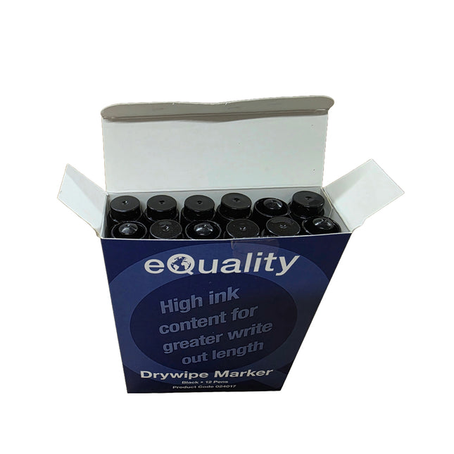 Box of Consortium handwriting pens with 50 pens inside on a white background