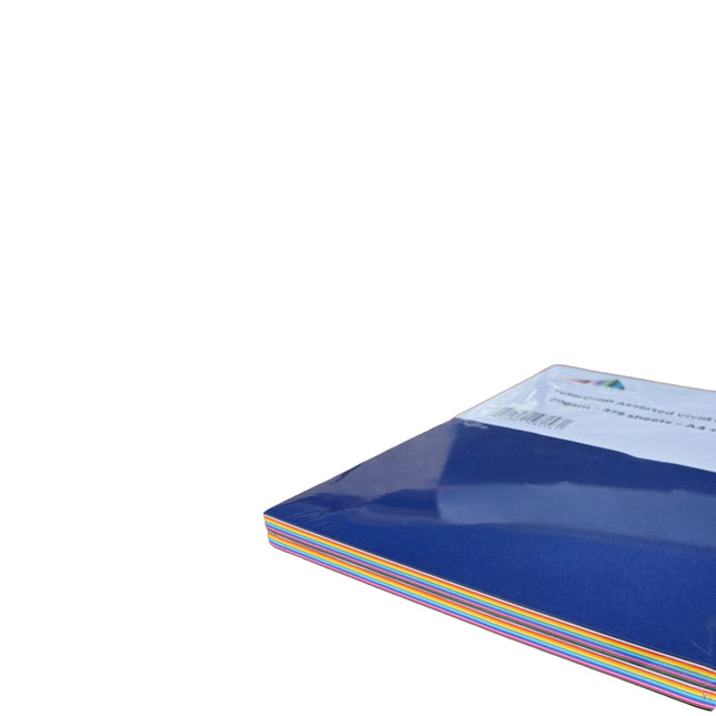 Pack of colorful paper sheets on a white background