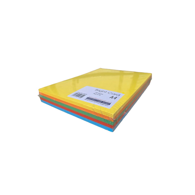 Pack of colorful cardstock sheets on a white background