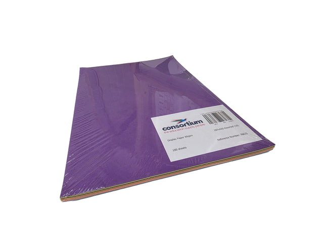 Purple paper pack with a label on a white background