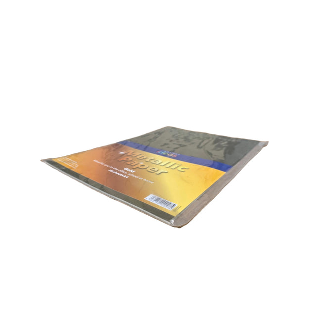 Pack of metallic paper on a white background