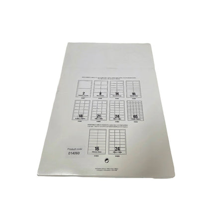 White sheet with black grid pattern on a white background
